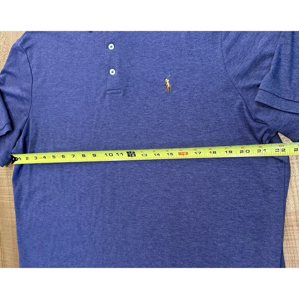 Polo Ralph Lauren Blue Label Polo Shirt Classic Fit Heathered Purple Size Large